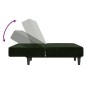 Schlafsofa 2-Sitzer mit Fußhocker Dunkelgrün Samt Schlafsofa 2-Sitzer mit Fußhocker Dunkelgrün Samt