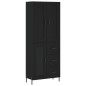 vidaXL Highboard Schwarz 69,5x34x180 cm Holzwerkstoff vidaXL Highboard Schwarz 69,5x34x180 cm Holzwerkstoff