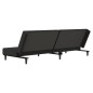 Schlafsofa 2-Sitzer mit Fußhocker Schwarz Samt Schlafsofa 2-Sitzer mit Fußhocker Schwarz Samt