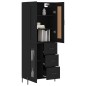 vidaXL Highboard Schwarz 69,5x34x180 cm Holzwerkstoff vidaXL Highboard Schwarz 69,5x34x180 cm Holzwerkstoff