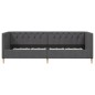 Tagesbett mit Matratze USB Dunkelgrau Stoff 90x200 cm Tagesbett mit Matratze USB Dunkelgrau Stoff 90x200 cm