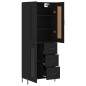 vidaXL Highboard Schwarz 69,5x34x180 cm Holzwerkstoff vidaXL Highboard Schwarz 69,5x34x180 cm Holzwerkstoff
