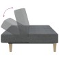 Schlafsofa 2-Sitzer mit Hocker Hellgrau Stoff Schlafsofa 2-Sitzer mit Hocker Hellgrau Stoff