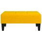 Schlafsofa 2-Sitzer mit 2 Kissen & Hocker Gelb Samt Schlafsofa 2-Sitzer mit 2 Kissen & Hocker Gelb Samt