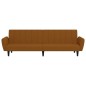Schlafsofa 2-Sitzer mit Hocker Braun Samt Schlafsofa 2-Sitzer mit Hocker Braun Samt