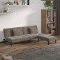 Schlafsofa 2-Sitzer mit 2 Kissen & Hocker Hellgrau Samt Schlafsofa 2-Sitzer mit 2 Kissen & Hocker Hellgrau Samt