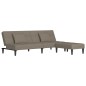 Schlafsofa 2-Sitzer mit 2 Kissen & Hocker Hellgrau Samt Schlafsofa 2-Sitzer mit 2 Kissen & Hocker Hellgrau Samt