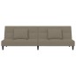 Schlafsofa 2-Sitzer mit 2 Kissen & Hocker Hellgrau Samt Schlafsofa 2-Sitzer mit 2 Kissen & Hocker Hellgrau Samt