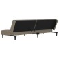 Schlafsofa 2-Sitzer mit 2 Kissen & Hocker Hellgrau Samt Schlafsofa 2-Sitzer mit 2 Kissen & Hocker Hellgrau Samt
