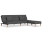Schlafsofa 2-Sitzer mit 2 Kissen & Hocker Hellgrau Stoff Schlafsofa 2-Sitzer mit 2 Kissen & Hocker Hellgrau Stoff