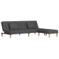 Schlafsofa 2-Sitzer mit 2 Kissen & Hocker Hellgrau Stoff Schlafsofa 2-Sitzer mit 2 Kissen & Hocker Hellgrau Stoff