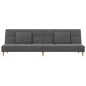 Schlafsofa 2-Sitzer mit 2 Kissen & Hocker Hellgrau Stoff Schlafsofa 2-Sitzer mit 2 Kissen & Hocker Hellgrau Stoff