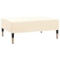 Schlafsofa 2-Sitzer mit Hocker Creme Samt Schlafsofa 2-Sitzer mit Hocker Creme Samt