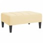 Schlafsofa 2-Sitzer mit Hocker Creme Samt Schlafsofa 2-Sitzer mit Hocker Creme Samt