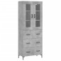 Highboard Betongrau 69,5x34x180 cm Holzwerkstoff Highboard Betongrau 69,5x34x180 cm Holzwerkstoff