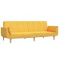 Schlafsofa 2-Sitzer mit Hocker & Zwei Kissen Gelb Stoff Schlafsofa 2-Sitzer mit Hocker & Zwei Kissen Gelb Stoff