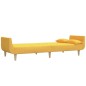 Schlafsofa 2-Sitzer mit Hocker & Zwei Kissen Gelb Stoff Schlafsofa 2-Sitzer mit Hocker & Zwei Kissen Gelb Stoff