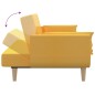 Schlafsofa 2-Sitzer mit Hocker & Zwei Kissen Gelb Stoff Schlafsofa 2-Sitzer mit Hocker & Zwei Kissen Gelb Stoff