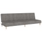 Schlafsofa 2-Sitzer mit Fußhocker Hellgrau Stoff Schlafsofa 2-Sitzer mit Fußhocker Hellgrau Stoff