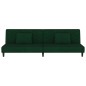 Schlafsofa 2-Sitzer mit 2 Kissen und Fußhocker Dunkelgrün Samt Schlafsofa 2-Sitzer mit 2 Kissen und Fußhocker Dunkelgrün Samt