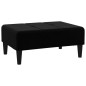 Schlafsofa 2-Sitzer mit 2 Kissen & Hocker Schwarz Samt Schlafsofa 2-Sitzer mit 2 Kissen & Hocker Schwarz Samt