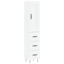 Highboard Weiß 34,5x34x180 cm Holzwerkstoff