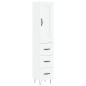 Highboard Weiß 34,5x34x180 cm Holzwerkstoff Highboard Weiß 34,5x34x180 cm Holzwerkstoff