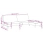 Schlafsofa 2-Sitzer mit Fußhocker Rosa Samt Schlafsofa 2-Sitzer mit Fußhocker Rosa Samt