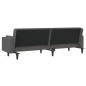 Schlafsofa 2-Sitzer mit 2 Kissen & Hocker Dunkelgrau Stoff Schlafsofa 2-Sitzer mit 2 Kissen & Hocker Dunkelgrau Stoff