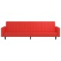 Schlafsofa 2-Sitzer mit Fußhocker Rot Kunstleder Schlafsofa 2-Sitzer mit Fußhocker Rot Kunstleder