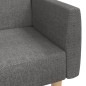 Schlafsofa 2-Sitzer mit Fußhocker Hellgrau Stoff Schlafsofa 2-Sitzer mit Fußhocker Hellgrau Stoff