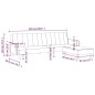 Schlafsofa 2-Sitzer mit Hocker Creme Samt Schlafsofa 2-Sitzer mit Hocker Creme Samt