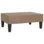 Schlafsofa 2-Sitzer mit Fußhocker Cappuccino-Braun Kunstleder Schlafsofa 2-Sitzer mit Fußhocker Cappuccino-Braun Kunstleder