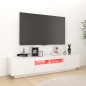 TV-Schrank mit LED-Leuchten Hochglanz-Weiß 180x35x40 cm TV-Schrank mit LED-Leuchten Hochglanz-Weiß 180x35x40 cm