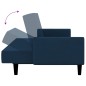Schlafsofa 2-Sitzer mit Hocker Blau Samt Schlafsofa 2-Sitzer mit Hocker Blau Samt