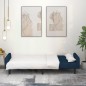 Schlafsofa 2-Sitzer mit Hocker Blau Samt Schlafsofa 2-Sitzer mit Hocker Blau Samt