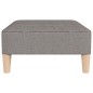 Schlafsofa 2-Sitzer mit Fußhocker Hellgrau Stoff Schlafsofa 2-Sitzer mit Fußhocker Hellgrau Stoff
