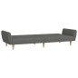 Schlafsofa 2-Sitzer mit Fußhocker Hellgrau Stoff Schlafsofa 2-Sitzer mit Fußhocker Hellgrau Stoff