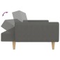 Schlafsofa 2-Sitzer mit Fußhocker Hellgrau Stoff Schlafsofa 2-Sitzer mit Fußhocker Hellgrau Stoff