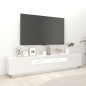 TV-Schrank mit LED-Leuchten Hochglanz-Weiß 200x35x40 cm TV-Schrank mit LED-Leuchten Hochglanz-Weiß 200x35x40 cm