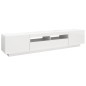 TV-Schrank mit LED-Leuchten Hochglanz-Weiß 200x35x40 cm TV-Schrank mit LED-Leuchten Hochglanz-Weiß 200x35x40 cm