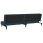 Schlafsofa 2-Sitzer mit 2 Kissen und Fußhocker Blau Samt Schlafsofa 2-Sitzer mit 2 Kissen und Fußhocker Blau Samt