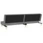Schlafsofa 2-Sitzer mit 2 Kissen und Fußhocker Hellgrau Stoff Schlafsofa 2-Sitzer mit 2 Kissen und Fußhocker Hellgrau Stoff