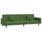 Schlafsofa 2-Sitzer mit 2 Kissen und Fußhocker Dunkelgrün Samt Schlafsofa 2-Sitzer mit 2 Kissen und Fußhocker Dunkelgrün Samt