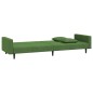 Schlafsofa 2-Sitzer mit 2 Kissen und Fußhocker Dunkelgrün Samt Schlafsofa 2-Sitzer mit 2 Kissen und Fußhocker Dunkelgrün Samt