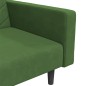 Schlafsofa 2-Sitzer mit 2 Kissen und Fußhocker Dunkelgrün Samt Schlafsofa 2-Sitzer mit 2 Kissen und Fußhocker Dunkelgrün Samt