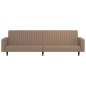 Schlafsofa 2-Sitzer mit Fußhocker Cappuccino-Braun Kunstleder Schlafsofa 2-Sitzer mit Fußhocker Cappuccino-Braun Kunstleder