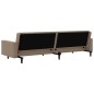 Schlafsofa 2-Sitzer mit Fußhocker Cappuccino-Braun Kunstleder Schlafsofa 2-Sitzer mit Fußhocker Cappuccino-Braun Kunstleder