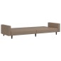 Schlafsofa 2-Sitzer mit Fußhocker Cappuccino-Braun Kunstleder Schlafsofa 2-Sitzer mit Fußhocker Cappuccino-Braun Kunstleder
