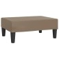 Schlafsofa 2-Sitzer mit Fußhocker Cappuccino-Braun Kunstleder Schlafsofa 2-Sitzer mit Fußhocker Cappuccino-Braun Kunstleder